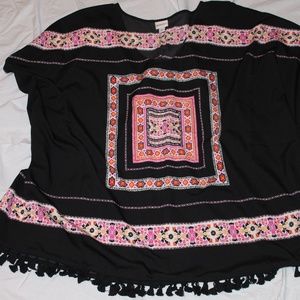 MERONA Black Kimono Style Top